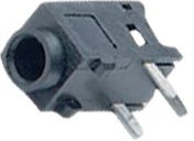 MJ-2-348B0, Jack Panel Socket, Right Angle, 2.5 mm, 3 Poles