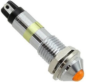 677-1312-323F, LED Panel Mount Indicator Uni-Color Orange 560mcd 2-Pin