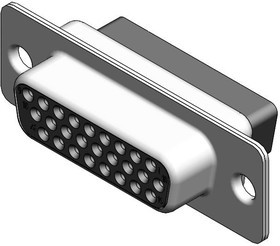 CT15-26S7 / 1731130074, 173113 26 Way Panel Mount D-sub Connector Socket, 1.98mm Pitch, with 4-40 Screw Locks