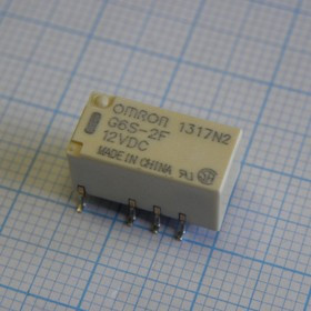 G6S-2F-12DC, Сигнальное реле 2А две контактных группы на переключение катушка 12В (14.8х9.2х9.2мм) для поверхностного монтажа
