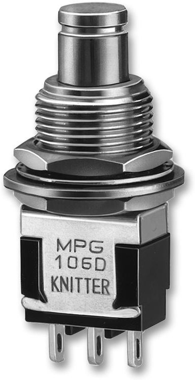 MPG106F, Переключатель: кнопочный; Пол: 2; SPDT; 6A/125ВAC; 6A/6ВDC; ON-(ON) MPG106F, Переключатель: кнопочный; Пол: 2; SPDT; 6A/125ВAC; 6A/6ВDC; ON-(ON)