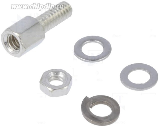 09 67 000 9922, Винт D Sub, 13 мм, 4.2мм, 4-40 UNC 09 67 000 9922, Винт D Sub, 13 мм, 4.2мм, 4-40 UNC