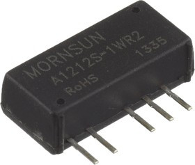 A1212S-1WR2, DC/DC преобразователь, 1Вт, вход 10.8-13.2В, выход 12, -12В/42мА A1212S-1WR2, DC/DC преобразователь, 1Вт, вход 10.8-13.2В, выход 12, -12В/42мА