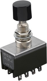 MB2185SS1W01-CA, SWITCH, PUSHBUTTON, NON-ILLUMINATED, 4PDT, 6A, 125V