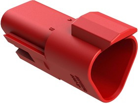 AT04-3P-RED, AUTOMOTIVE HOUSING, RCPT, 3POS, 13A, RED AT04-3P-RED, AUTOMOTIVE HOUSING, RCPT, 3POS, 13A, RED