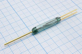 Геркон переключающий МКС-27701, 3А, 150В, МДС срабатывания 60-85А; 15328 геркон 5,2x27\150В\на перек