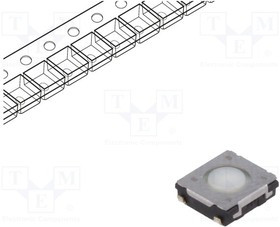 EVQ-Q2U01W, Tactile Switches Switch Light Touch 6mm Square SMD