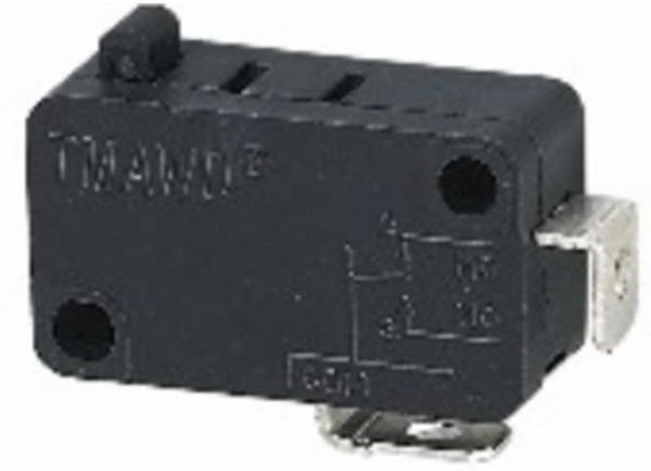 KW7-07-03, Микропереключатель , 15.9х10.2х27.8 мм, ON-(OFF), SPST 2P, 250 В, 5 А, 30 мОм, -25...+85 °C