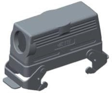 T1250242121-000, Разъем для тяжелых условий, Hood, Side Entry, Корпус из Сплава Алюминия, 2 Рычага, H24B T1250242121-000, Разъем для тяжелых условий, Hood, Side Entry, Корпус из Сплава Алюминия, 2 Рычага, H24B