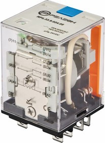 Силовое реле 3 CO контакта 16а;= 24в Dc; блокируемая кнопка проверки + LED, RP733902405