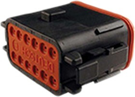 DT06-12SB-CE06, DT Automotive Connector Plug 12 Way, Crimp Termination