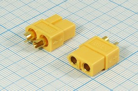 Разъем питания DC розетка, 2C, на кабель, XT-60F
