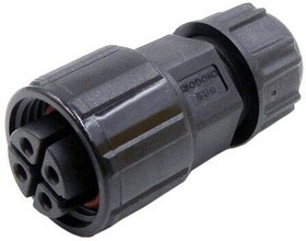 ATM13-4P-BM01, Automotive Connectors RA Flng Mnt PCB Rcpt 4POS Gry Gld Cont