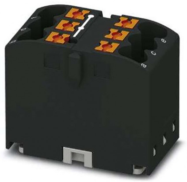 PTFIX 6X2,5 BK, Клеммная колодка с перегородкой в панель, черный, 24 А, 500 В, 6-полюсный, 3, Вставной, 12 AWG PTFIX 6X2,5 BK, Клеммная колодка с перегородкой в панель, черный, 24 А, 500 В, 6-полюсный, 3, Вставной, 12 AWG