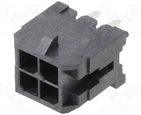 10127721-041GLF, Headers &amp; Wire Housings Minitek Power3.0 DR VTH HDR 4Pos Tin