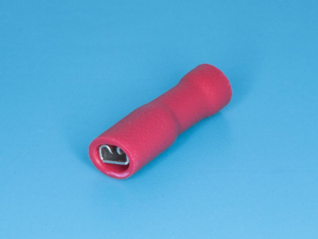 TAI3-1.25I, Клемма ножевая 3.0мм, розетка, полностью изолированная, провод 0.25-1.5 (красная) (OBSOLETE)