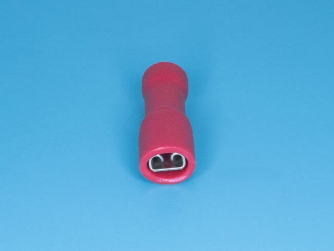 TAI3-1.25I, Клемма ножевая 3.0мм, розетка, полностью изолированная, провод 0.25-1.5 (красная) (OBSOLETE)