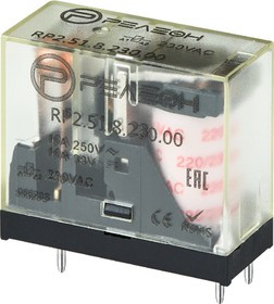 Releon Миниатюрное промежуточное реле; 1 перекидной контакт 10А (~ 230В AC) RP251823000