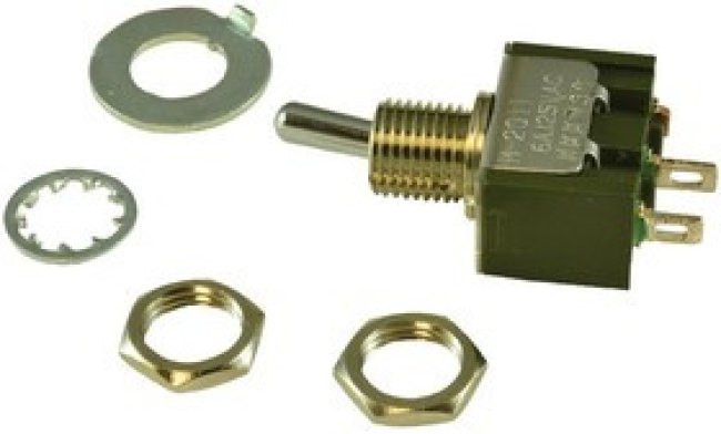 M2011S2A1W01, Toggle Switches SPST .200 BAT