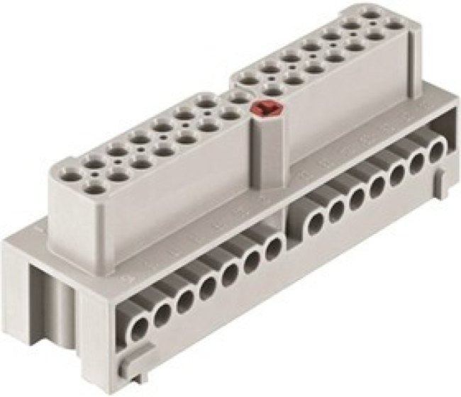 19410282701, Heavy Duty Power Connector Insert, 16A, Female, Han-Eco Series, 28 Contacts 19410282701, Heavy Duty Power Connector Insert, 16A, Female, Han-Eco Series, 28 Contacts
