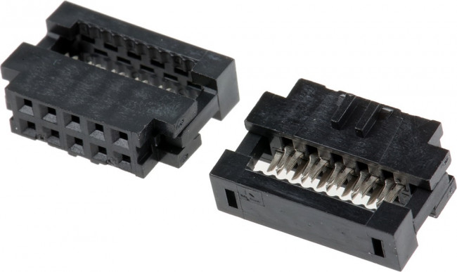 89361-710LF, Вилка; IDC; "мама"; PIN: 10; без зажима шлейфа; IDC; на шлейф; 1мм
