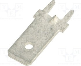 KEYS1289-ST, Наконечник: плоский, 6,4мм, 0,8мм, "папа", THT, латунь, луженые KEYS1289-ST, Наконечник: плоский, 6,4мм, 0,8мм, "папа", THT, латунь, луженые