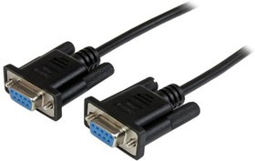 SCNM9FF2MBK, Female 9 Pin D-sub to Female 9 Pin D-sub Serial Cable, 2m PVC