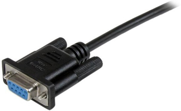 SCNM9FF2MBK, Female 9 Pin D-sub to Female 9 Pin D-sub Serial Cable, 2m PVC