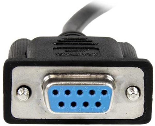 SCNM9FF2MBK, Female 9 Pin D-sub to Female 9 Pin D-sub Serial Cable, 2m PVC