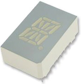 PSC05-11SURKWA, PSC05-11SURKWA 16-Segment LED Display, CC Red 11 mcd RH DP 12.7mm