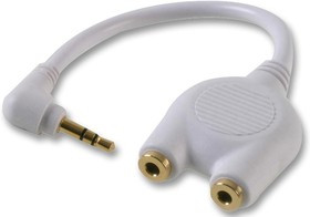 NLWT-500, Переходник разъема, Стерео - 3.5мм, 1 вывод(-ов), Штекер, Стерео - 3.5мм, 2 вывод(-ов), Гнездо