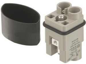 09120022654, Heavy Duty Power Connector Insert, 40A, Male, Han Q Series, 2 Contacts 09120022654, Heavy Duty Power Connector Insert, 40A, Male, Han Q Series, 2 Contacts