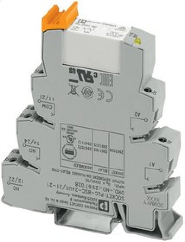 2967073, Универсальное реле, серия PLC, интерфейсное, без защелки, DPDT, 24В, 6А 2967073, Универсальное реле, серия PLC, интерфейсное, без защелки, DPDT, 24В, 6А