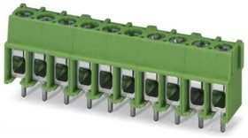 PCB terminal, 10 pole, pitch 5 mm, AWG 20-10, 32 A, screw connection, green, 1935857