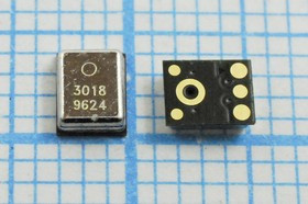 Микрофон МЭМС, звуковое отверстие со стороны контактных площадок, прямоугольной формы размерами 3.76