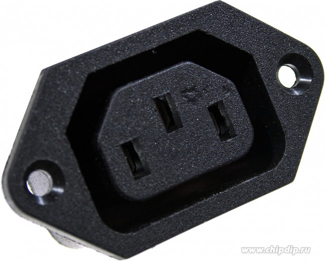 AS-208 (K2414), Разъем питания 220В IEC320 "гнездо" на панель