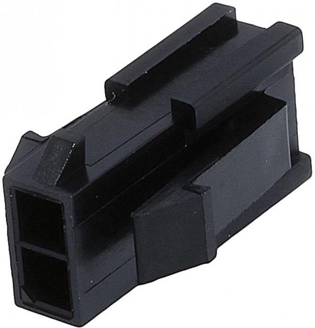 43020-0200, Корпус разъема, двухрядный, монтаж в панель, Серия Micro-Fit 3.0, Штекер, 2 вывод(-ов), 3 мм