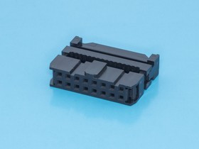 IDC-16, Разъем IDC 2х8 гнездо на плоский кабель, шаг 2.54мм