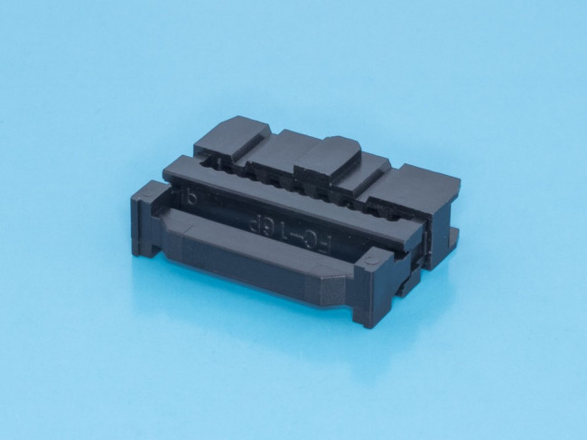 IDC-16, Разъем IDC 2х8 гнездо на плоский кабель, шаг 2.54мм IDC-16, Разъем IDC 2х8 гнездо на плоский кабель, шаг 2.54мм