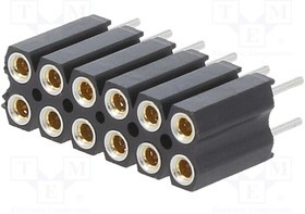 BL6.12Z, Гнездо; штыревой; "мама"; PIN: 12; прямой; 2,54мм; THT; 2x6; луженые