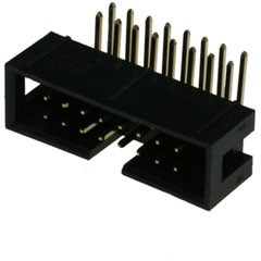 BH-16R (IDC-16MR), IDC разъем, вилка на плату угловая двухрядная 16pin(2x8)., шаг 2.54мм BH-16R (IDC-16MR), IDC разъем, вилка на плату угловая двухрядная 16pin(2x8)., шаг 2.54мм