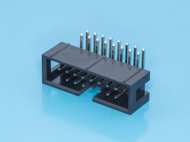 BH-16R (IDC-16MR), IDC разъем, вилка на плату угловая двухрядная 16pin(2x8)., шаг 2.54мм BH-16R (IDC-16MR), IDC разъем, вилка на плату угловая двухрядная 16pin(2x8)., шаг 2.54мм