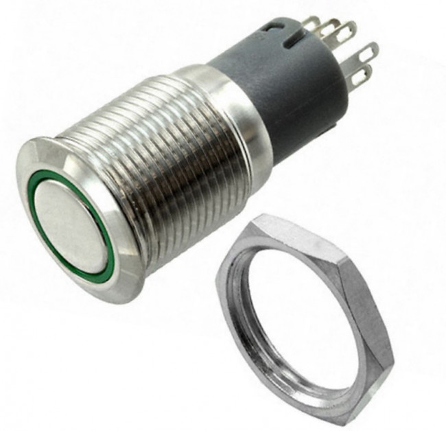 MP0045/1D2GN012, Push-button Switch Momentary Function 3 A 250 VAC 2CO