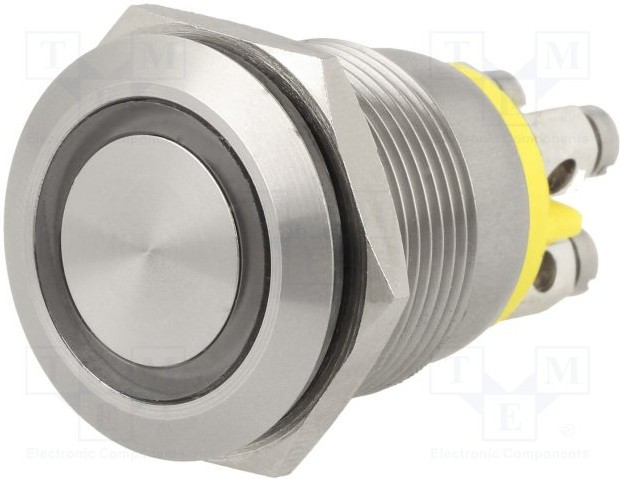 MPI002/TE/AM/24, Pushbutton Switches AMBER RING SCRW TERM MPI002/TE/AM/24, Pushbutton Switches AMBER RING SCRW TERM