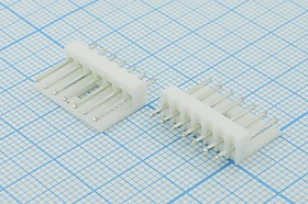 Штекер питания W, однорядный, 7 контактов, шаг 2.54, на плату, W-07; №10123 штек пит W\1x 7\P2,54\плат\\W-07