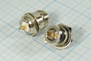 Высокочастотный разъем гнездо N, на панель, гайка; №555 Z гн N\\пан\\гай 1C\QNZBJ Высокочастотный разъем гнездо N, на панель, гайка; №555 Z гн N\\пан\\гай 1C\QNZBJ