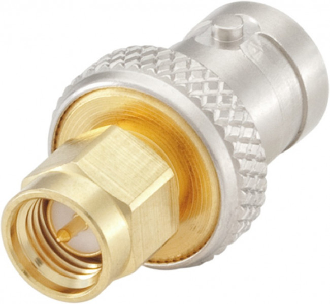 32S151-K00L5, RF Adapters - Between Series SMA Plug to BNC Jack Straight Adapter