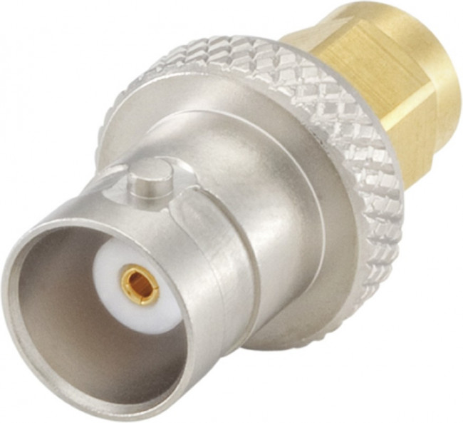 32S151-K00L5, RF Adapters - Between Series SMA Plug to BNC Jack Straight Adapter