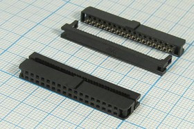 Гнездо IDC на 34 контакта, шаг 2x2мм, на шлейф; №1627 гн IDC\P2,0x2,0\34HP\ шлейф\\IDC2-34