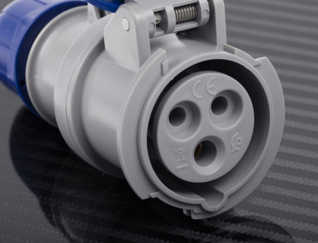 Разъем пром. силовой CEE кабельный, гнездо, 16A, 2P+E 6h, 200_250VAC 50/60Hz, IP66/IP67/IP69, серия OPTIMA